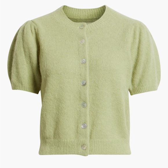 NWT DÔEN Anisa Alpaca-Blend Puff-Sleeve Cardigan - Picture 12 of 14